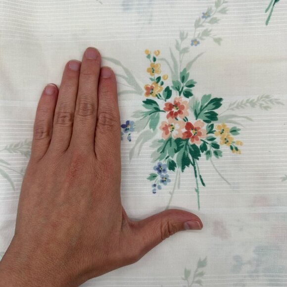 Vintage King Size Pillowcases Floral Lady Pepperell USA 1980s Flowers Cottage - Picture 7 of 9